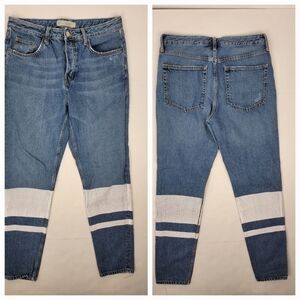 Topshop Moto Boyfriend Jeans Hayden Sz 28 Button Fly HR